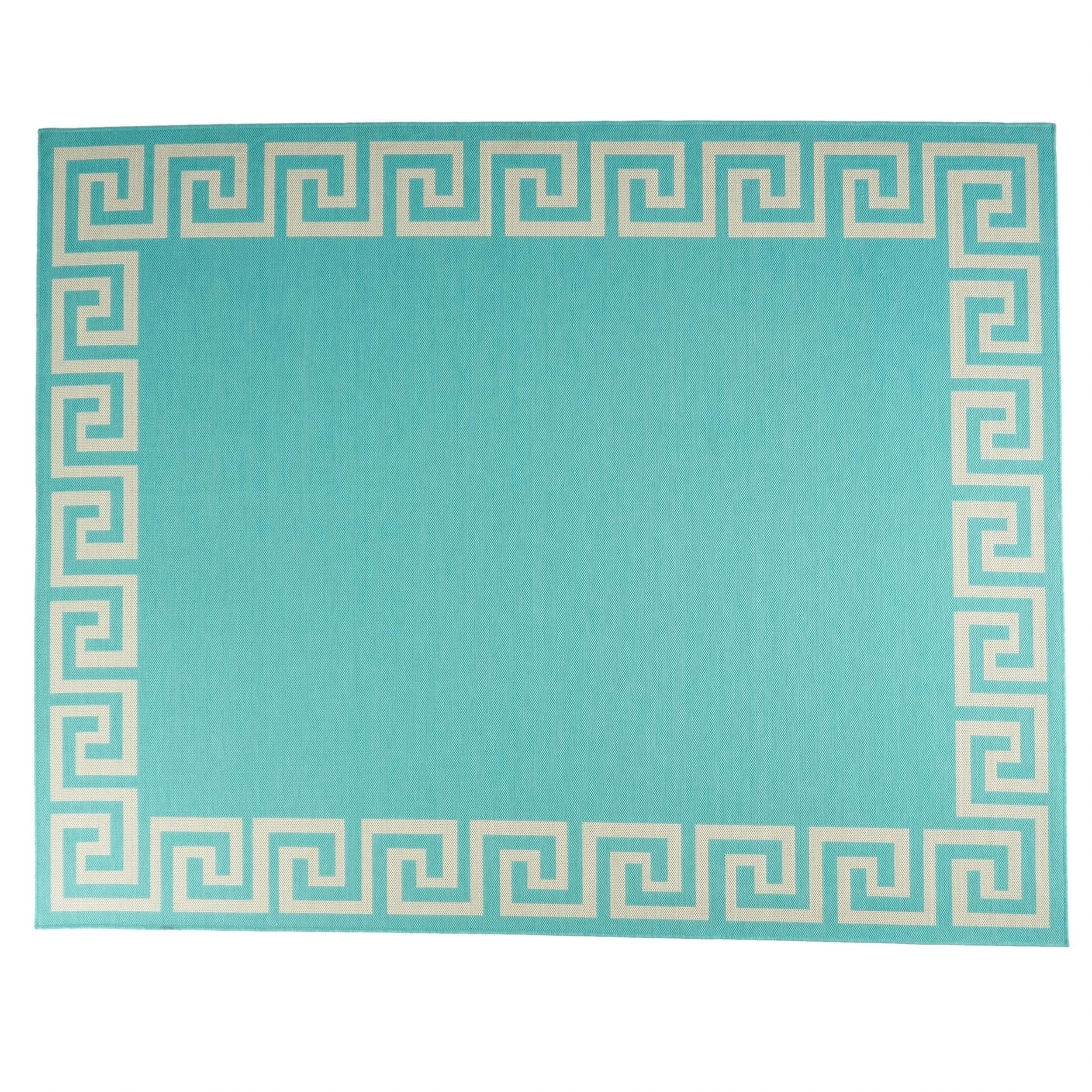 Mercer41 Teal Rectangle Polypropylene 7'10