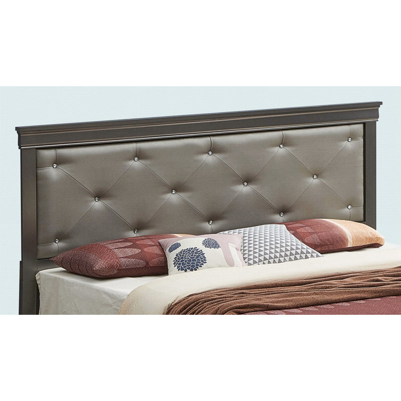 Transitional Full Bed In Metallic Black