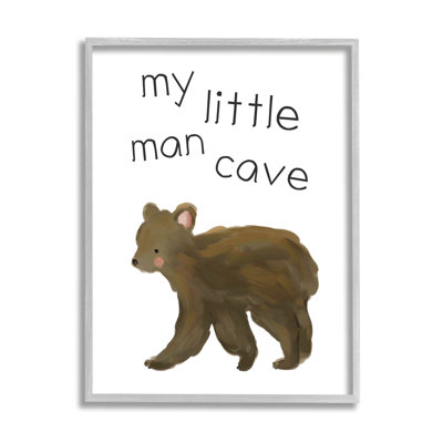 «My Little Man Cave Bear» par Leah Straatsma - impression sur bois