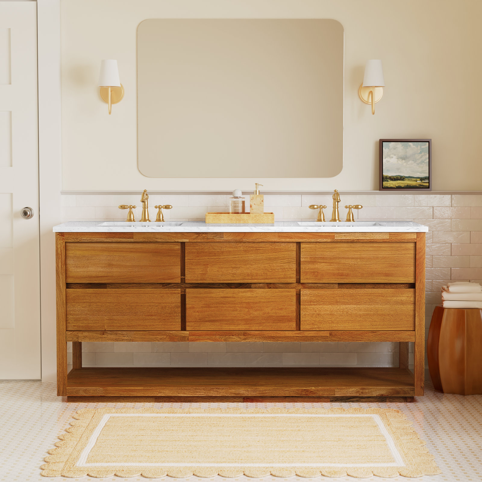 Constanta 72'' Double Bathroom Vanity, Mangowood