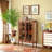 Arched Display Cabinet with Cane Panels-102533957