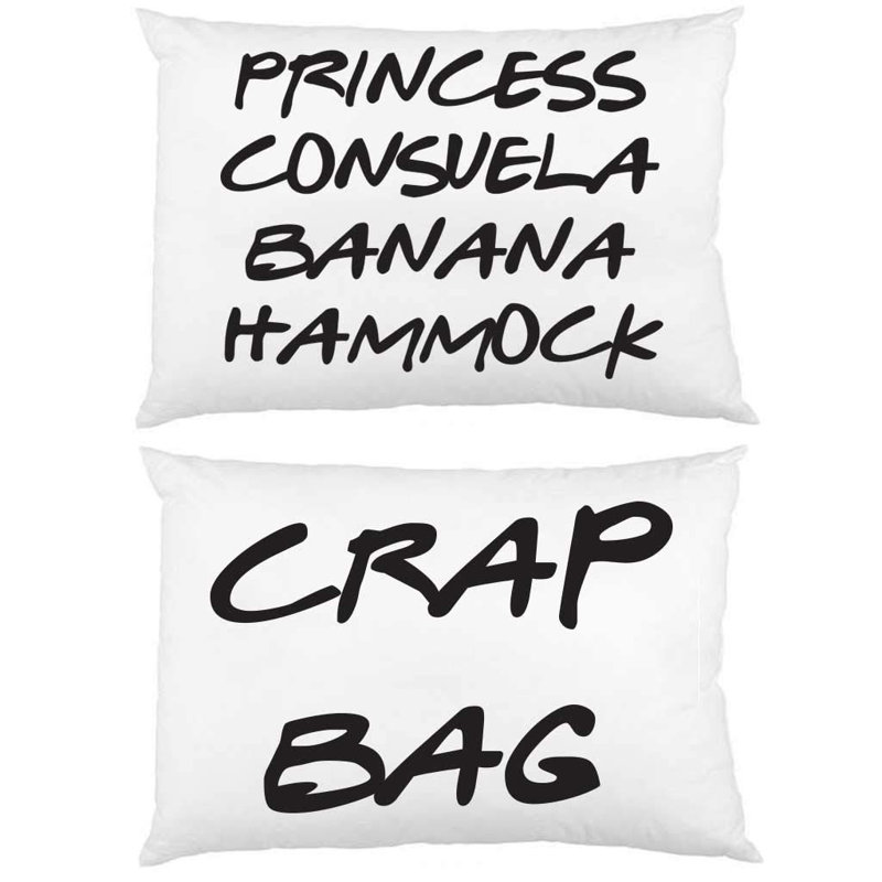 Ensemble de housse de coussin amusante princess consuela banana et sac crap 2 pièces