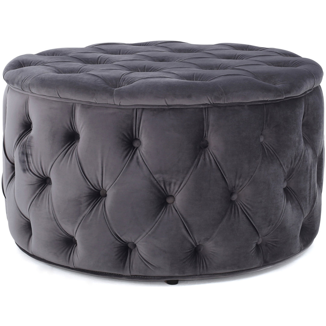 Koehn 29.5" Wide Tufted Round Cocktail Ottoman Plush Comfort Versatile Design Durable Build Stylish Aesthetics Mercer41 Body