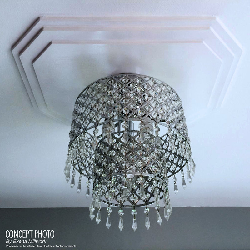 Endurathane Diane Ceiling Medallion, 18"OD x 3 5/8"ID x 1 1/8"P (Fits Canopies up to 5 3/8"), Hand-Painted Firebrick Finish