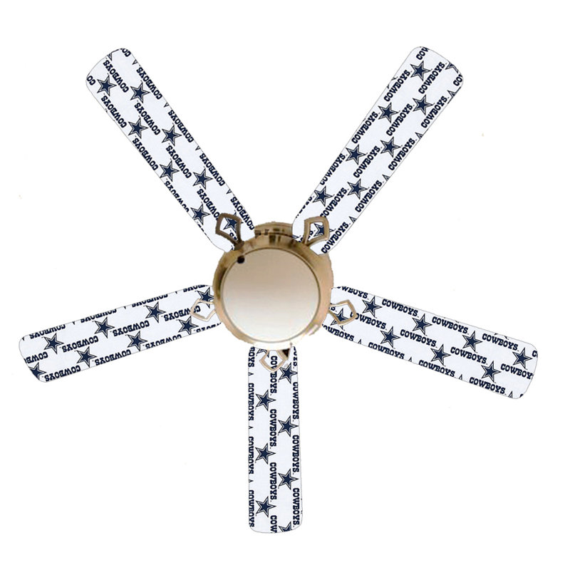 52'' Ceiling Fan with Light Kit, Dallas Cowboys Stars