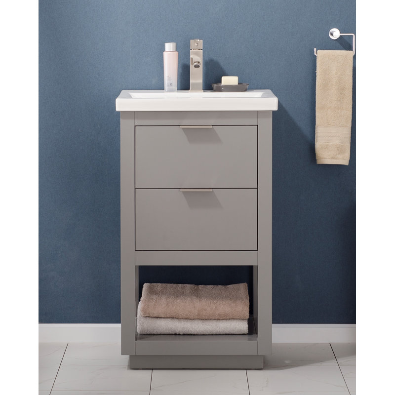 Ensemble de meuble-lavabo simple 20 po Eanes, Gris