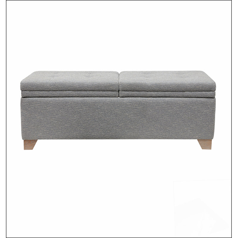 Soft Close Storage Bench Simple design, comfortable and durable, multi-functional bench, Gray