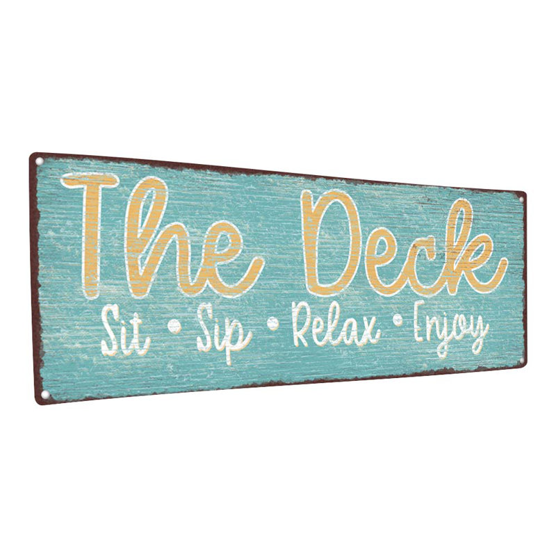 The Deck Place Name Metal Sign Wall Décor