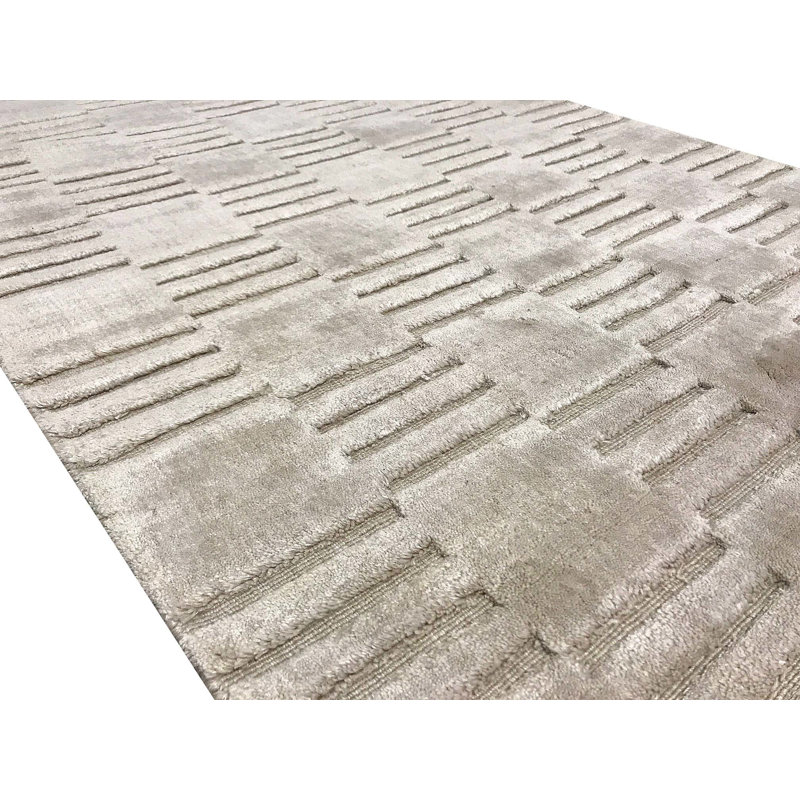 Tapis gris en laine tissé à la main Manchuria