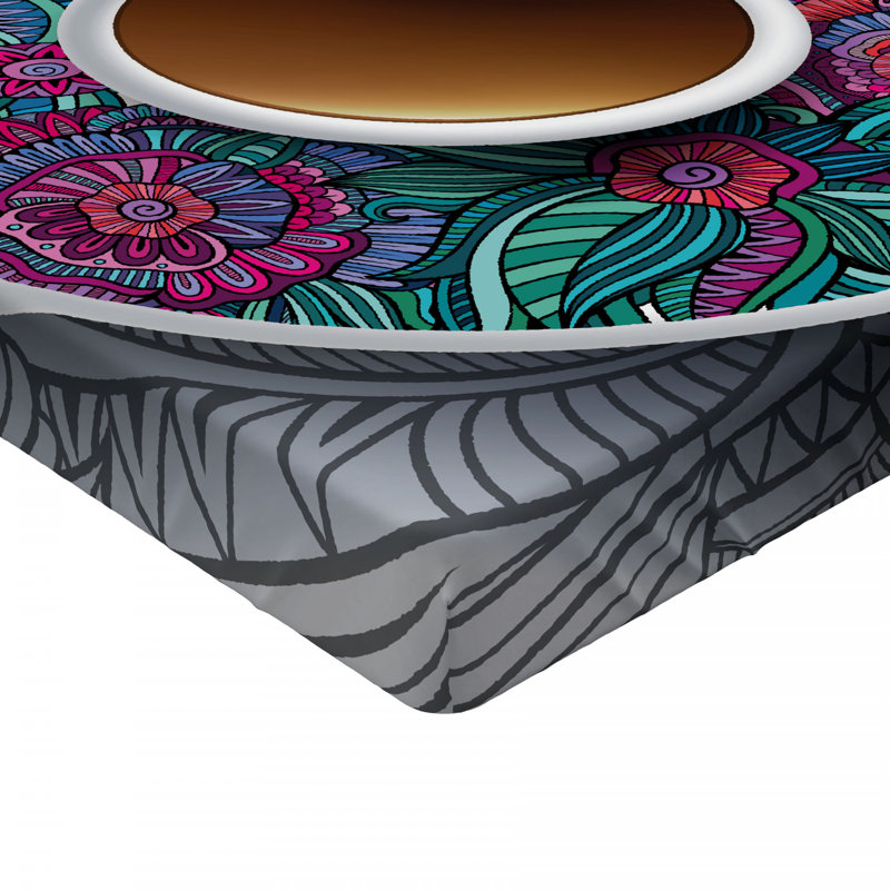 Microfiber Floral Fitted Sheet, Twin Fitted Sheet