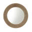 Miroir rond 26 po avec accents en corde de jute naturelle