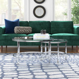 Betteanne Glass Top Nesting Coffee Table