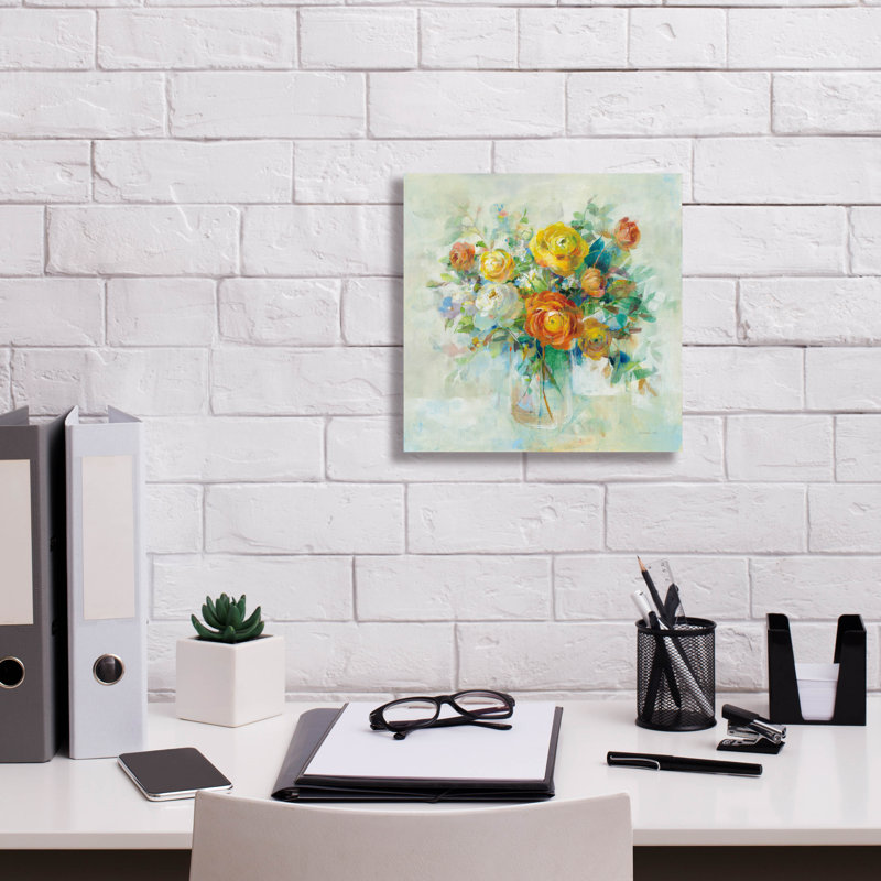 Winston Porter 'Blooming Splendour 1' by Danhui Nai Canvas Wall Art, 12" H x 12" W