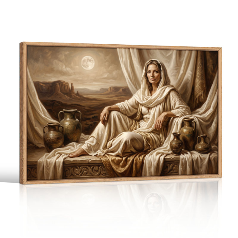 Desert Moon, reproduction d'art sur toile, ensemble de 1, 18"H x 24"W, Toile tendue