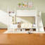 Lit double superposé avec rangement, chambre d'enfant moderne en bois aggloméré