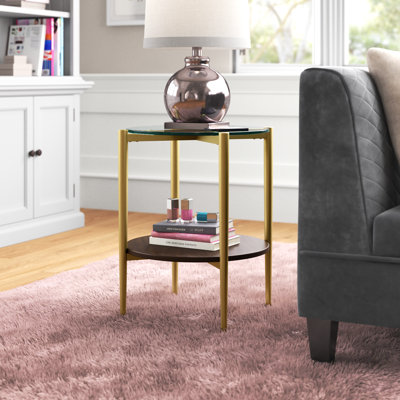 Otto Glass Top End Table