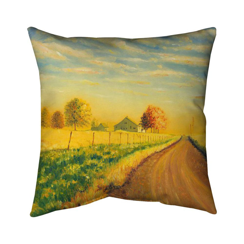In the countryside - 26"x26" Throw pillow - Poly twill - Print on demand