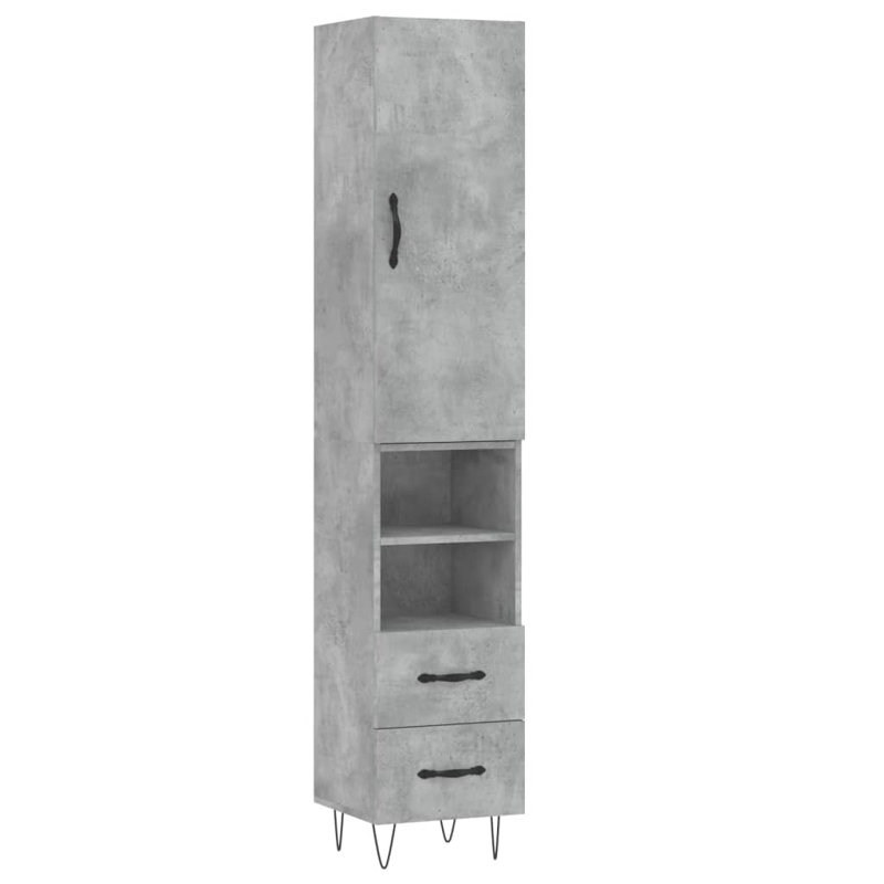 34.5cm Sideboard, Concrete Grey