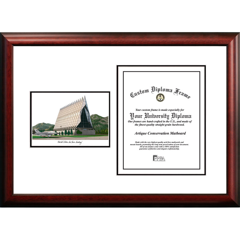 NCAA Scholar Diploma Picture Frame, 17cm H x 21cm W x 2cm D, Akron University Legacy