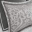 Ensemble d'édredon 8 pièces jacquard argent / argent grand-131460165-131460164