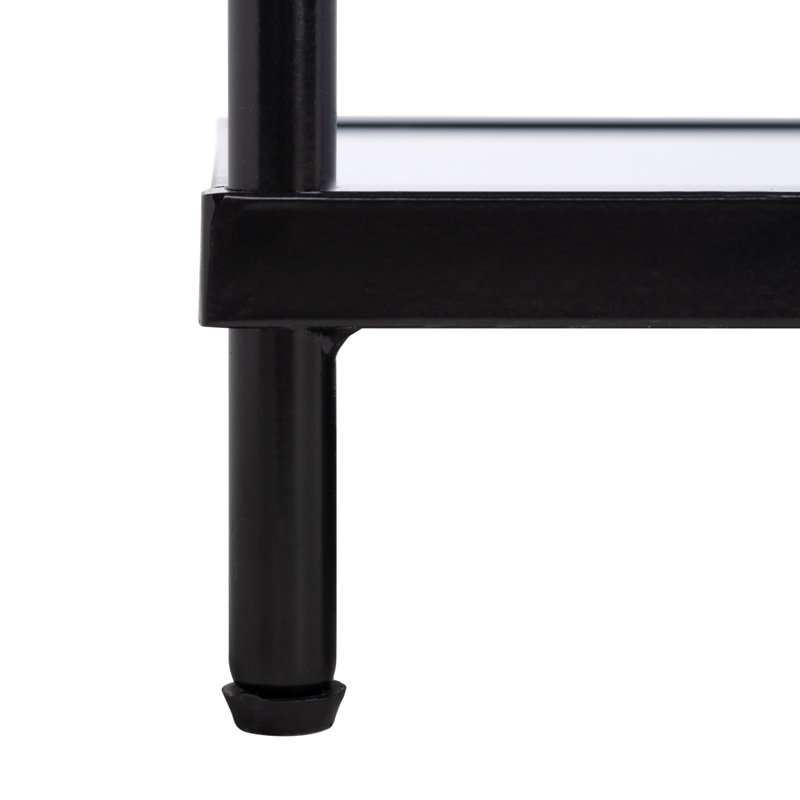 Emmanuelle Glass Top Coffee Table, Black