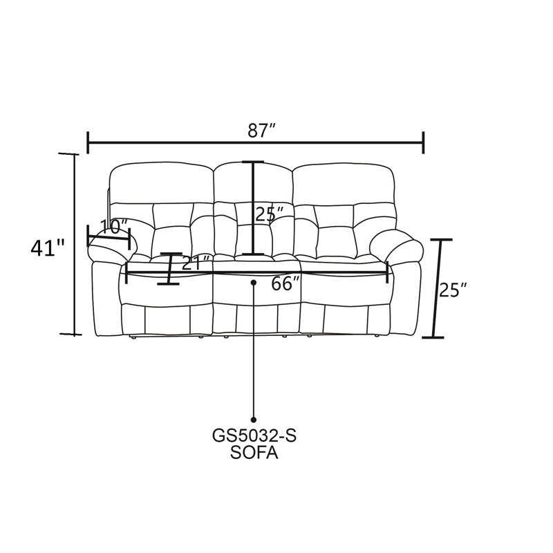 Canapé inclinable en microfibre brun foncé