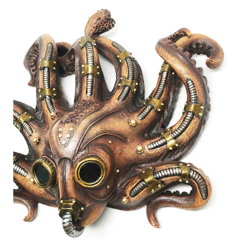 Décoration murale à masque de steampunk kraken octopus