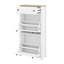 Étagère à chaussures autoportante avec 2 tiroirs rabattables et panneau réglable, armoire supérieure à motif de grain de bois, organisateur de vestibule fonctionnel-23275482