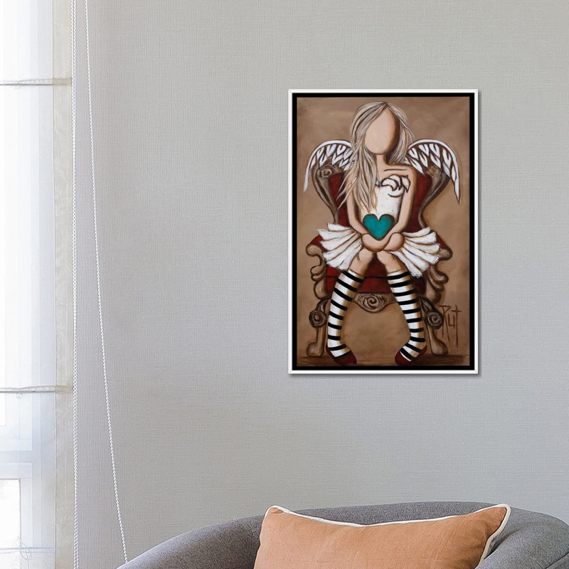 « Colette » par rut art Creations-impression d’art graphique, H 26 po x l 18 po x P 1,5 po, Toile blanche encadrée