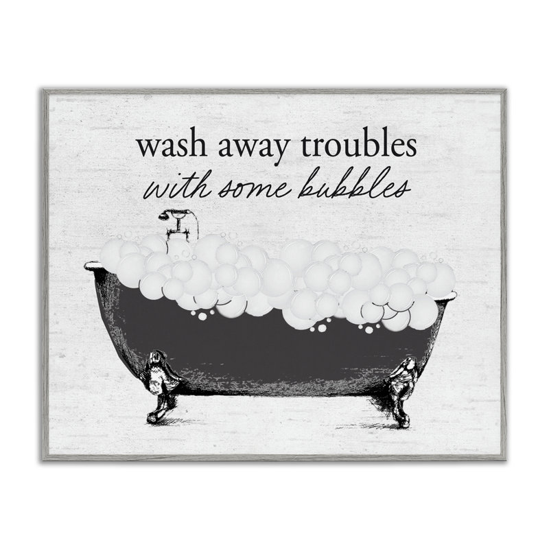 «Uplifting Bubble Bath», estampe numérique giclée, design par lettré et doublé, Estampe numérique Farmhouse