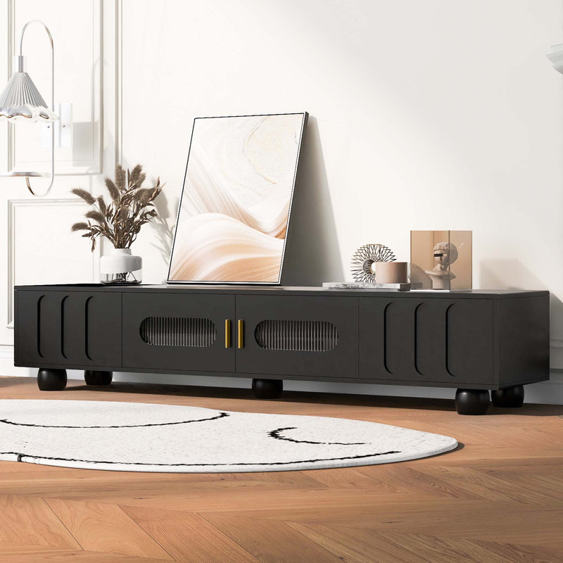 Crédence de rangement l 70,9 po Laythen, Noir