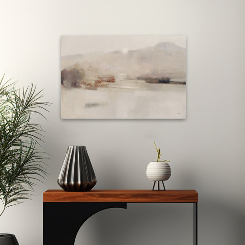 Memory Of The West Muted Contemporary Abstract Black Grey Desert Grey, 24" H x 16" W