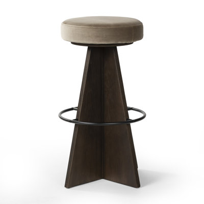 Damon Swivel Stool-Sapphire Khaki-Counter