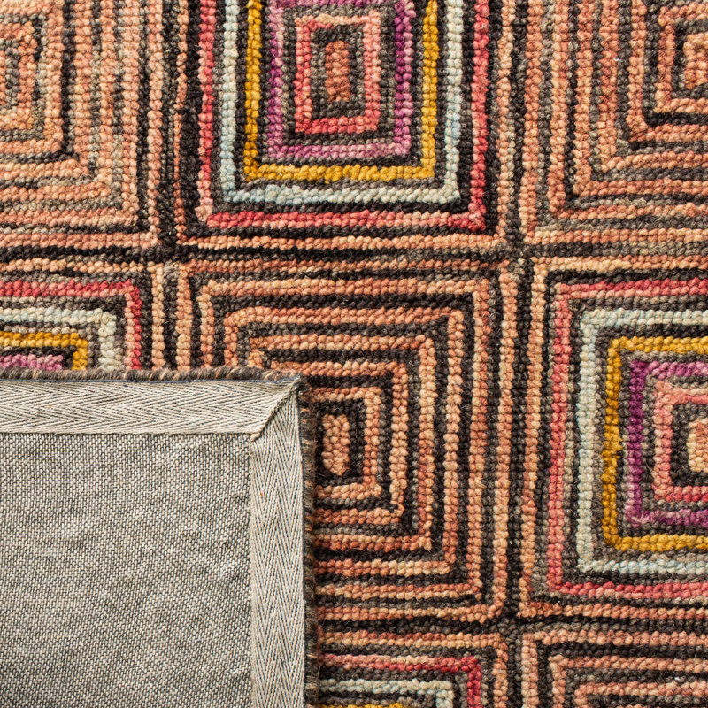 Tapis rose en laine touffeté à la main Deyoung, Rectangle 4 pi x 6 pi