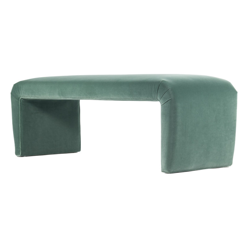 Upholstered Bench, Teal