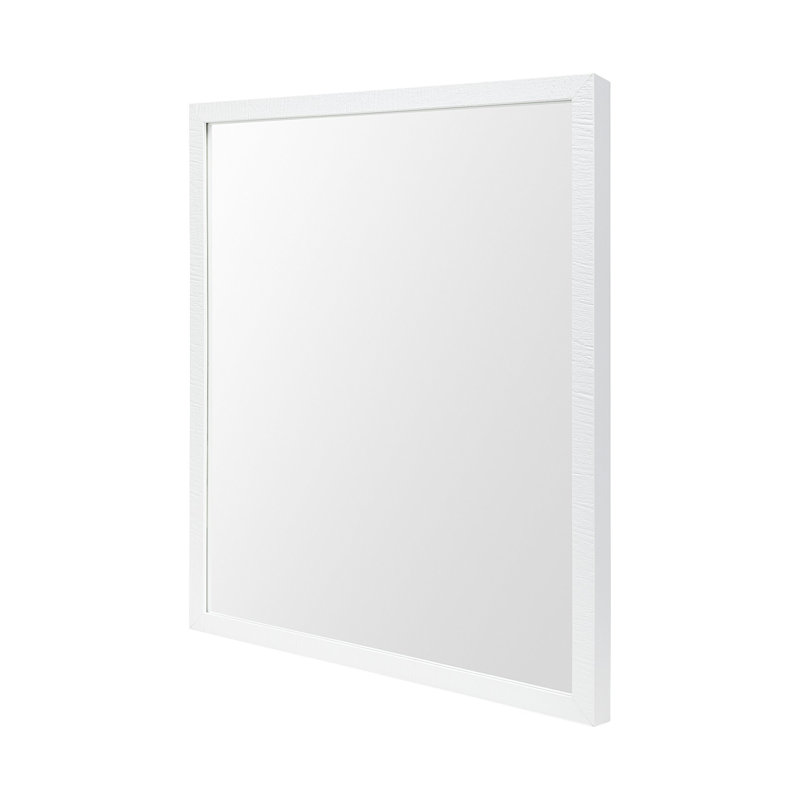 Miroir de salle de bain Aariah, H 25,5 po x l 21,5 po, Blanc