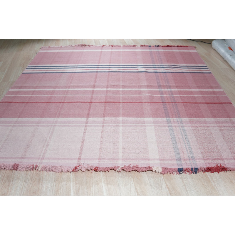 Tapis contemporain en laine tissé à plat Maya Giselle, Rectangle 6 pi x 9 pi