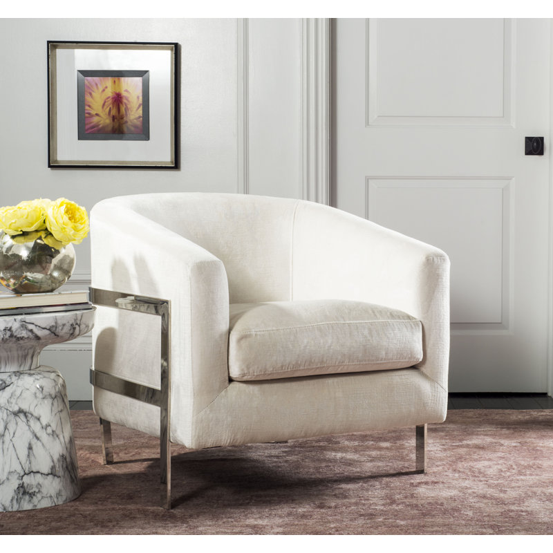 Fauteuil demi-tonneau, Blanc