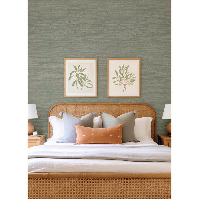 Reynier Neutral Hemp Wallpaper, Green