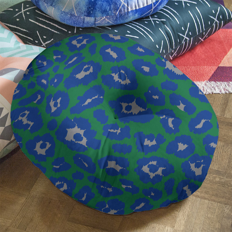 Housse et insert de coussin carré touffeté, Vert, H 26 po x l 26 po x P 4 po, Circulaire