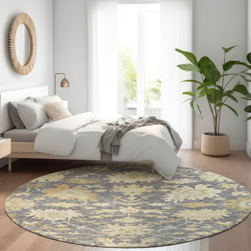 Tapis d'intérieur / extérieur gris Louis , 8 pi x 8 pi