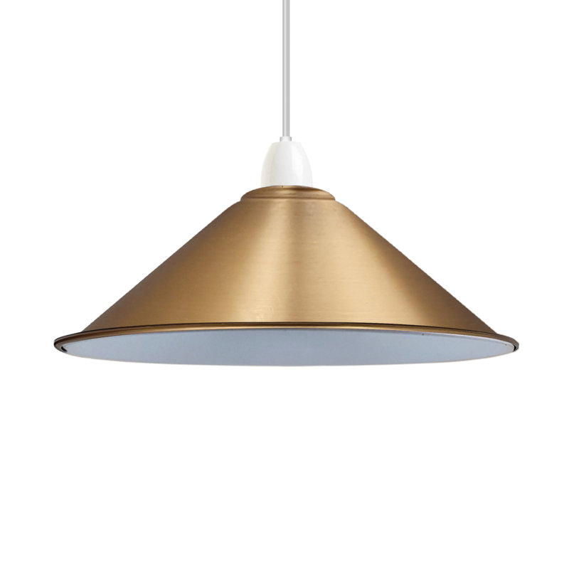 Nikias 10cm H Metal Cone Shape Lamp Shade ( Uno ), Yellow Brass