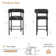 Norka Aunson Upholstered Counter Height Stools with Metal Frame