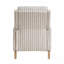 Fauteuil inclinable blanc-gris rayé Farmhouse