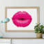 Hot Pink Lips in Abstract - Wall Art-1508673941-1584127988