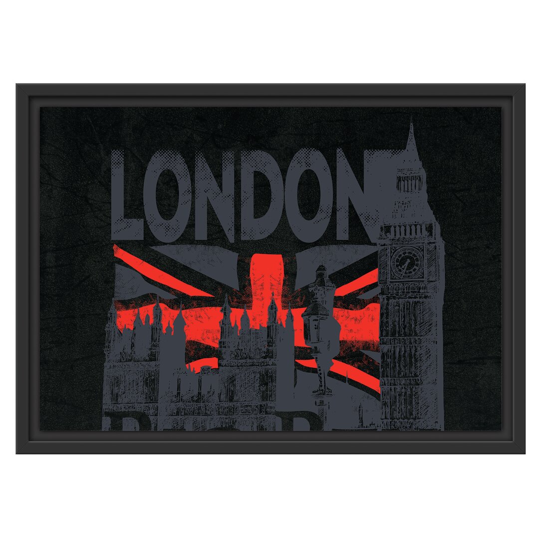 Gerahmtes Wandbild The Big Ben Black