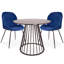 2 Preminger Velvet Upholstered Dining Chair with Metal Legs-1801819154