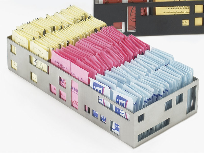 Squared Packet Organizer, Stainless Steel