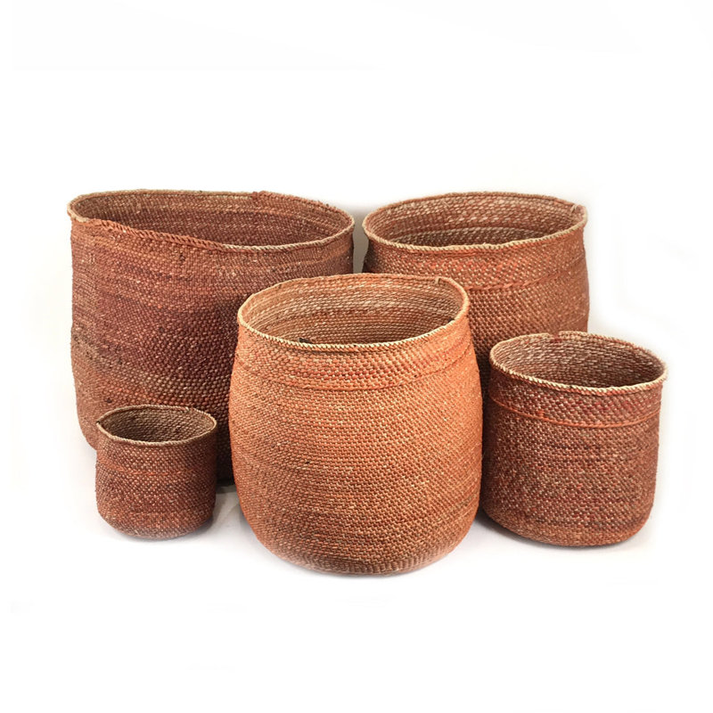 Iringa Basket, 14" H x 14" W x 14" D, Brown