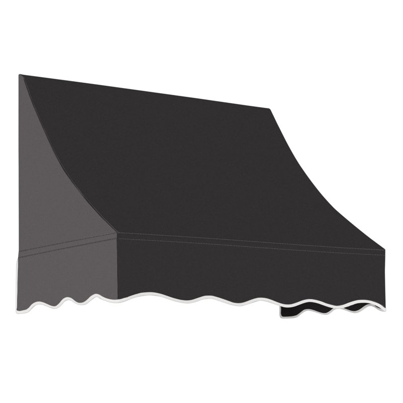 Awntech Nantucket Fixed Awning, 52.5"W x 31"H x 24"D, Black, 31" H x 52.5" W x 24" D, Black